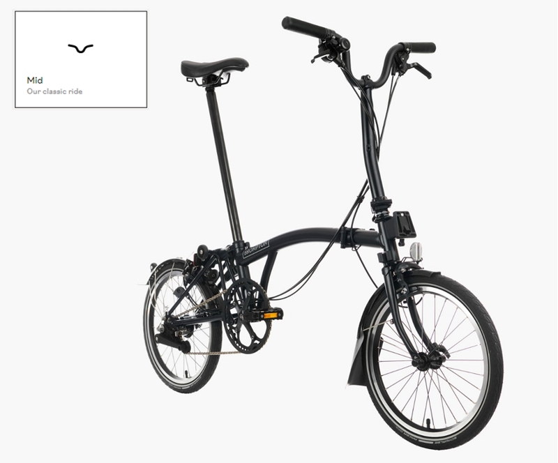 Brompton C Line Urban Folding Bike 2023 in Black-8
